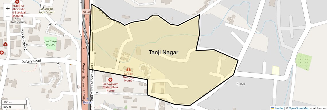 Location Map of Tanji Nagar, Mumbai