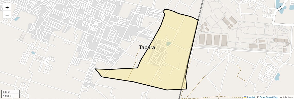 Location Map of Tapara, Agra