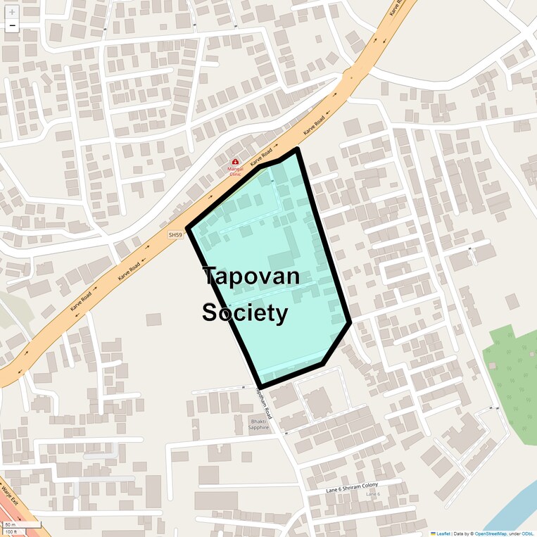 Location Map of Tapovan Society