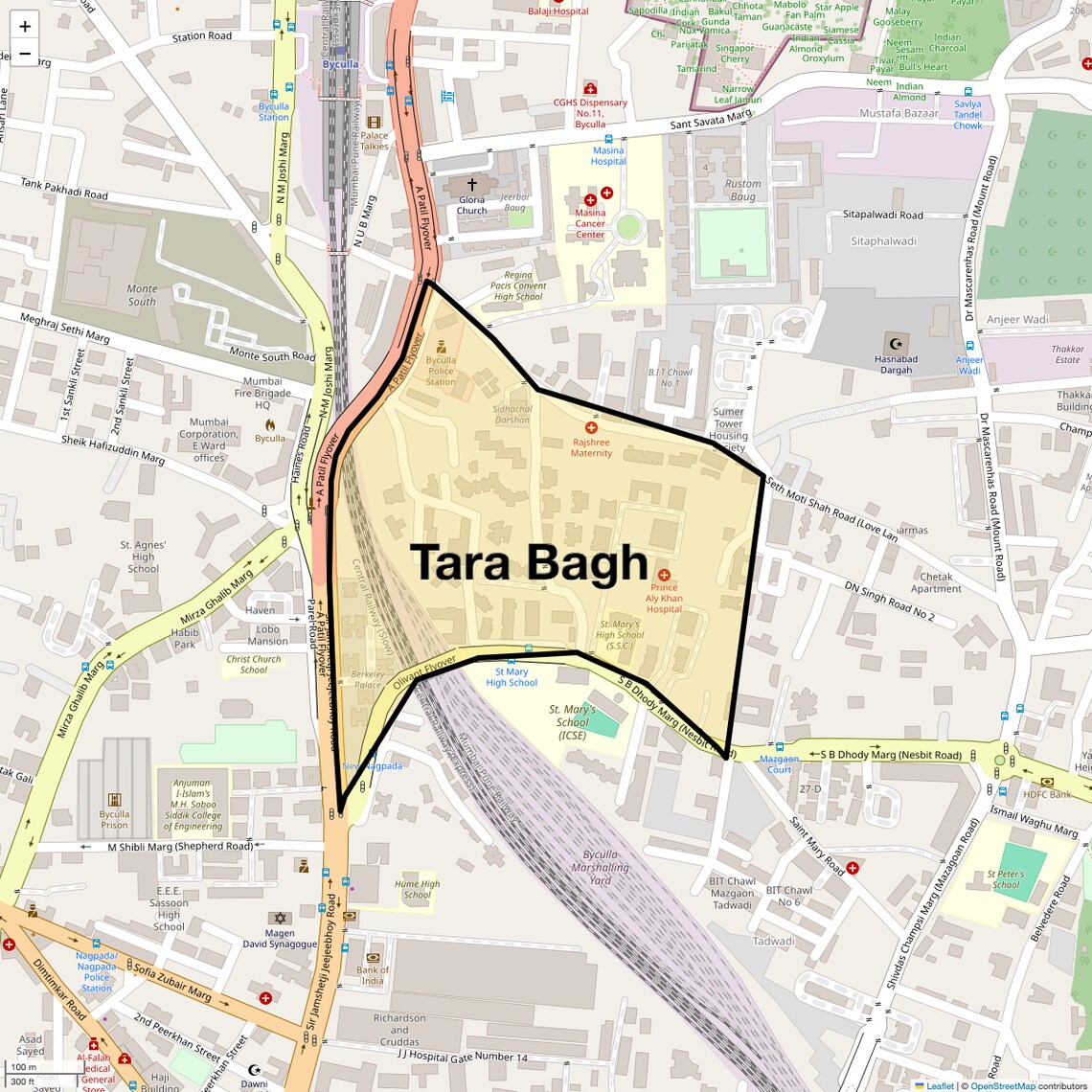 Location Map of Tara Bagh, Mumbai