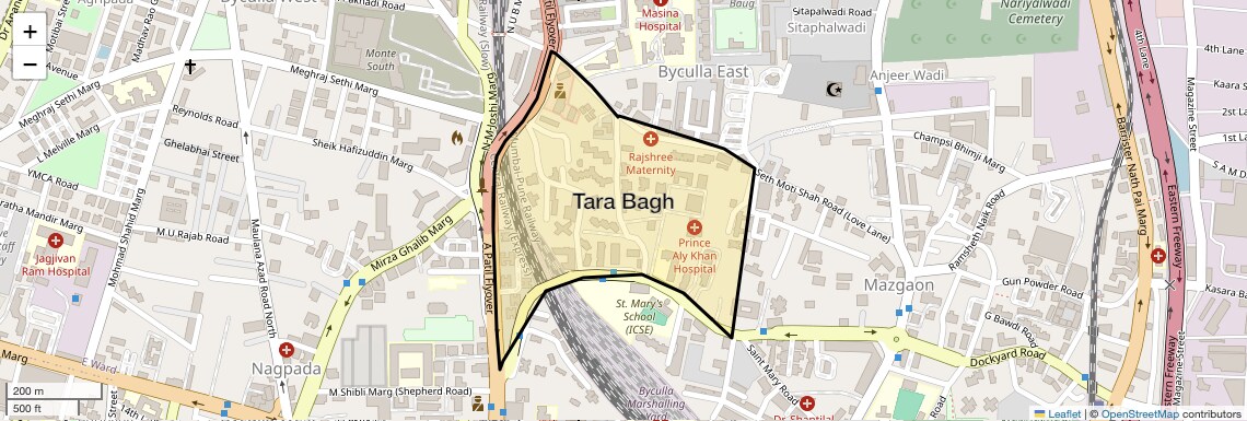 Location Map of Tara Bagh, Mumbai
