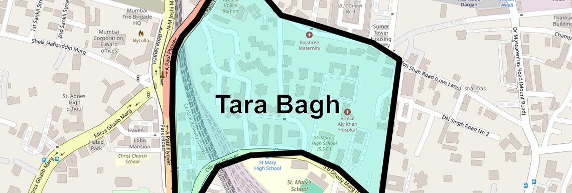 Location Map of Tara Bagh, Mumbai
