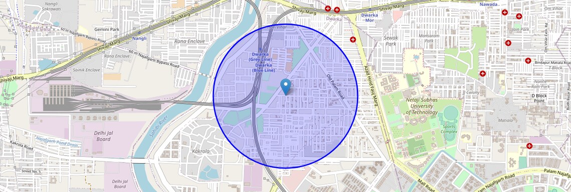 Location Map of Tara Nagar, Delhi