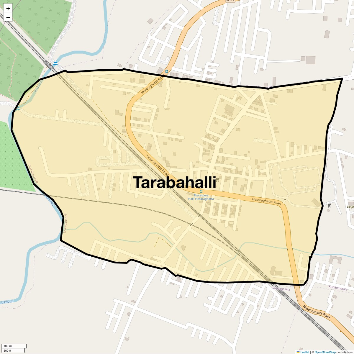 Location Map of Tarabahalli, Bangalore
