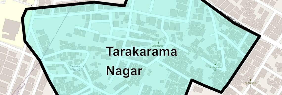 Location Map of Tarakarama Nagar, Hyderabad