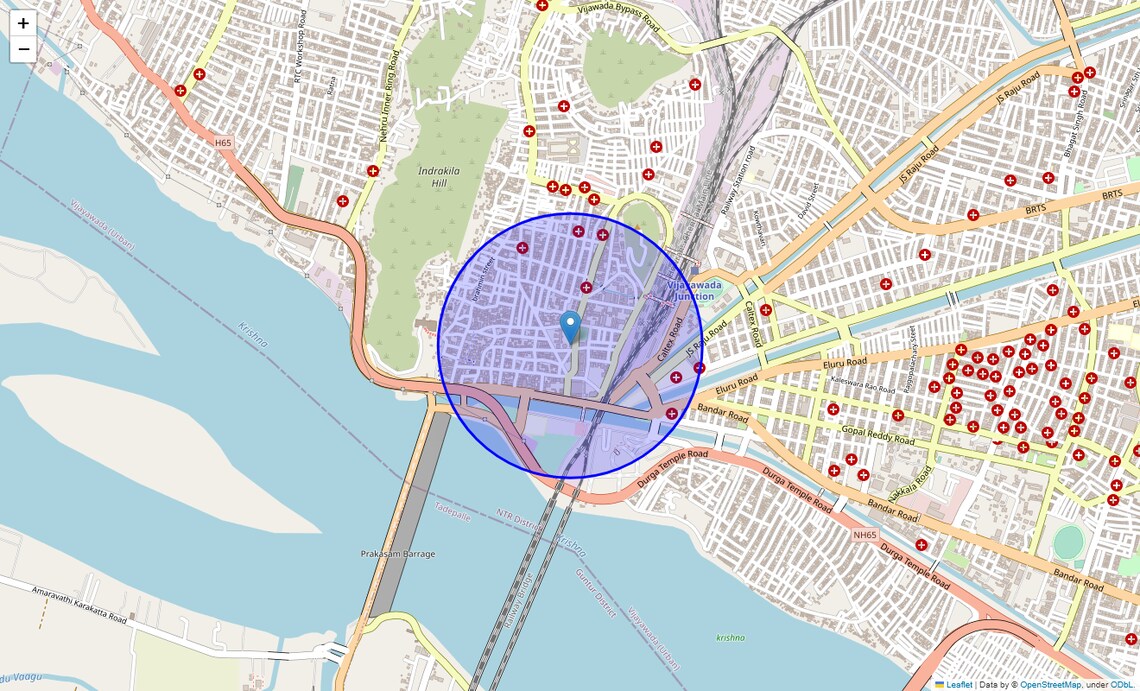 Location Map of Tarapet, Vijayawada