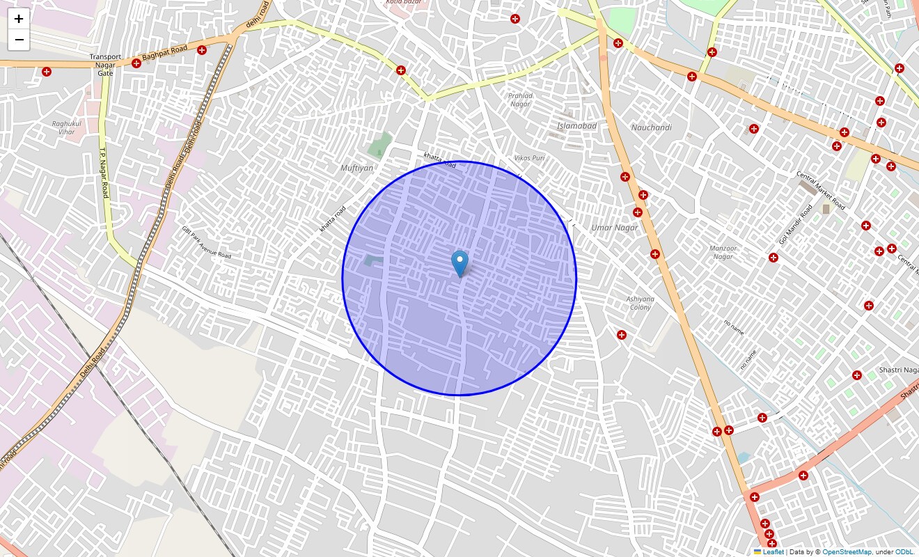 Location Map of Tarapuri, Meerut