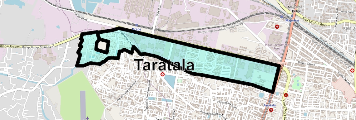 Location Map of Taratala, Kolkata
