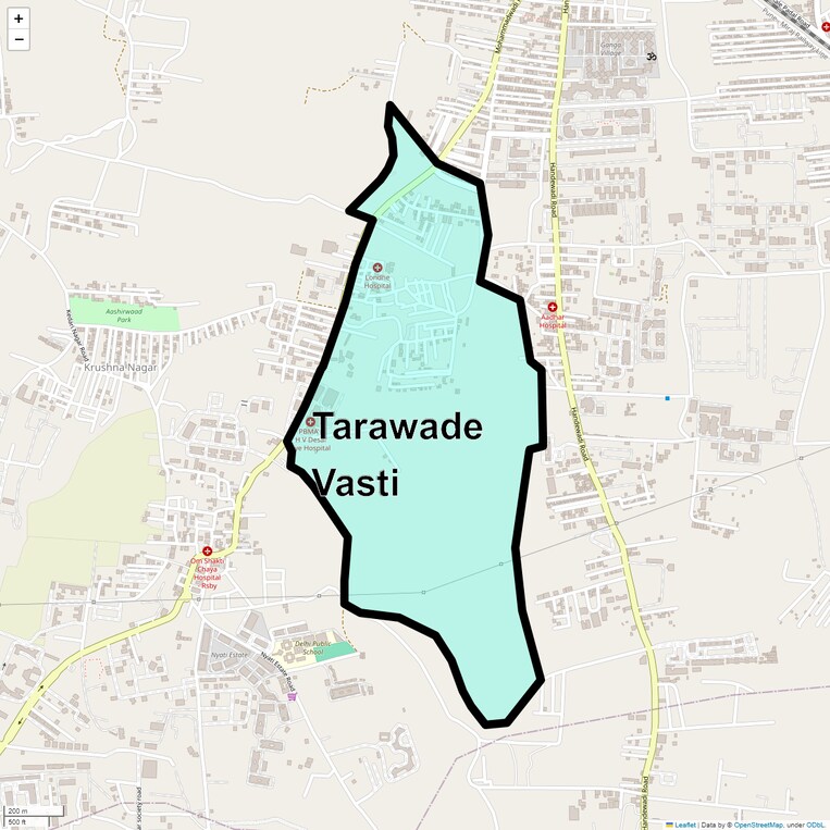 Location Map of Tarawade Vasti