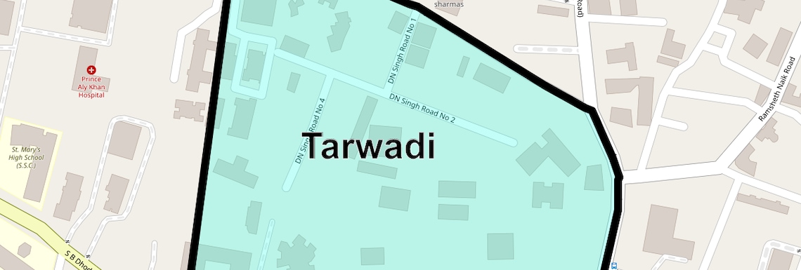 Location Map of Tarwadi, Mumbai