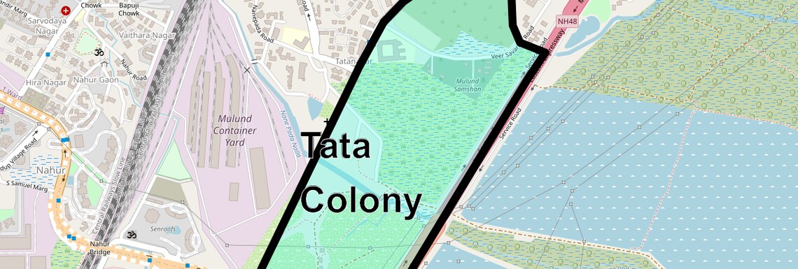 Location Map of Tata Colony, Mumbai