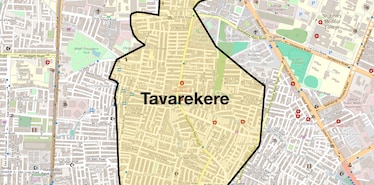 Location Map of Tavarekere, Bangalore