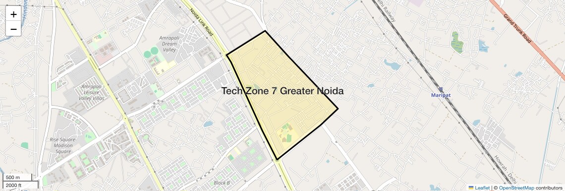 Location Map of Tech Zone 7 Greater Noida, Greater Noida