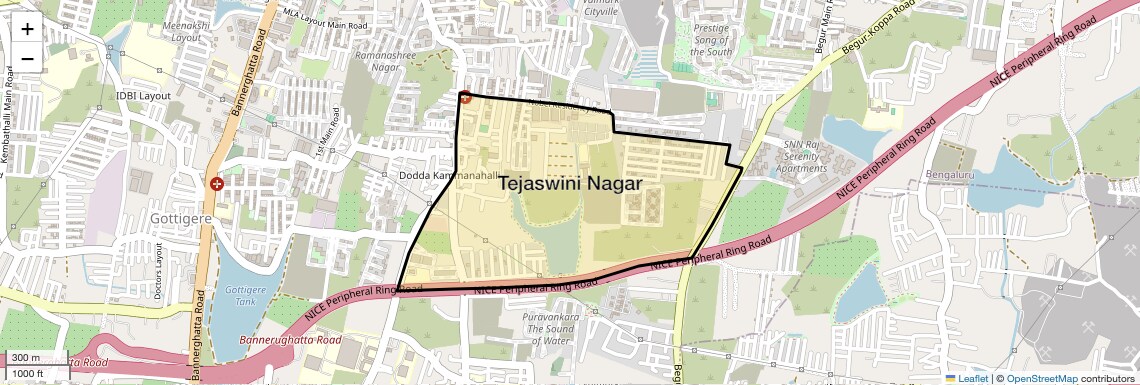 Check Time Travel of Tejaswini Nagar, Bangalore