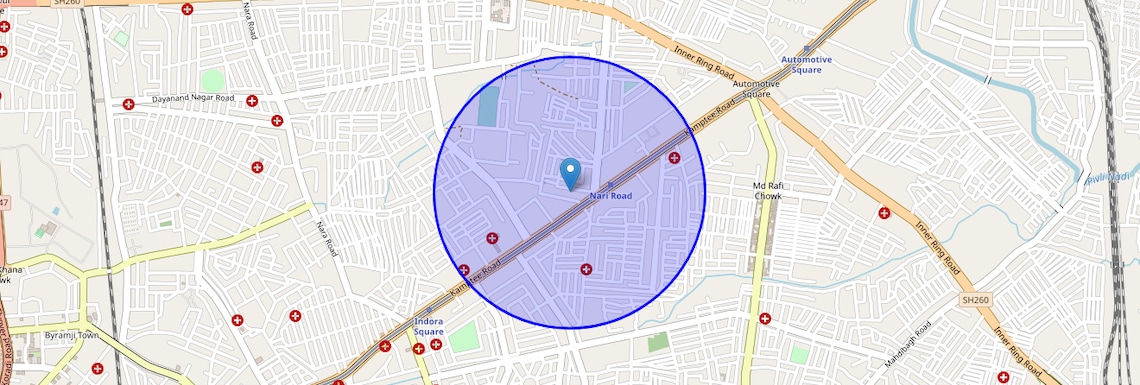 Location Map of Teka Naka, Nagpur