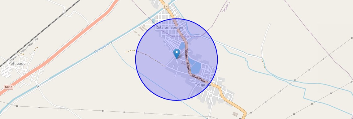 Location Map of Telaprolu, Vijayawada