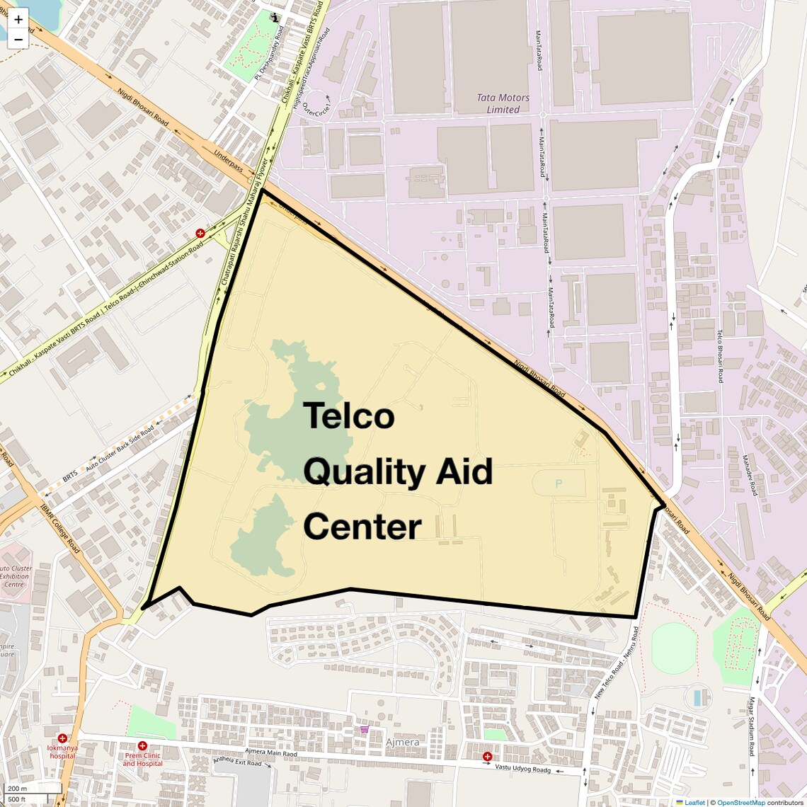 Location Map of Telco Quality Aid Center, Pune