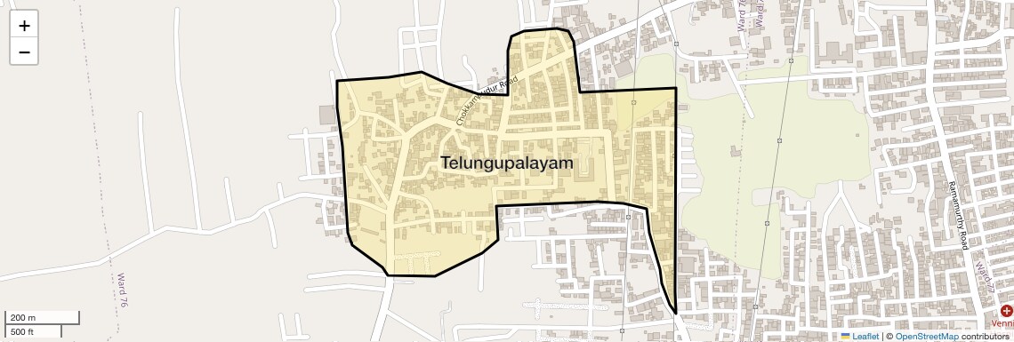 Location Map of Telungupalayam, Coimbatore