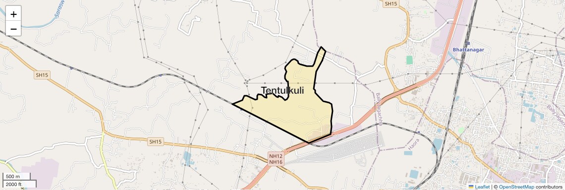 Location Map of Tentulkuli, Kolkata