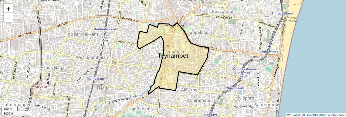 Teynampet Map