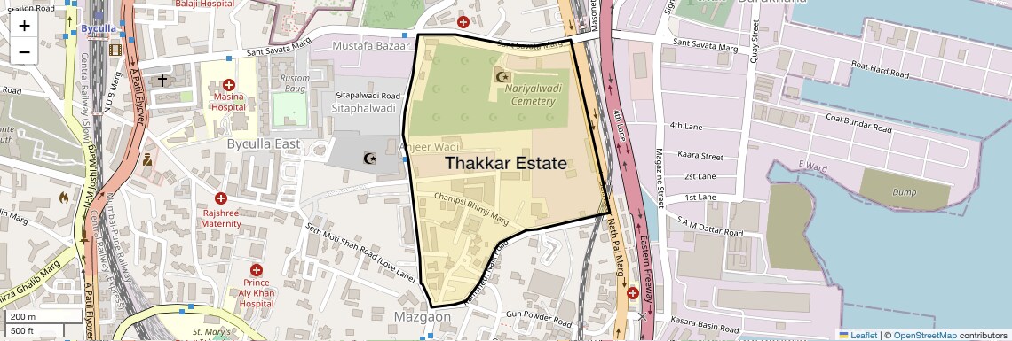 Location Map of Thakkar Estate, Mumbai