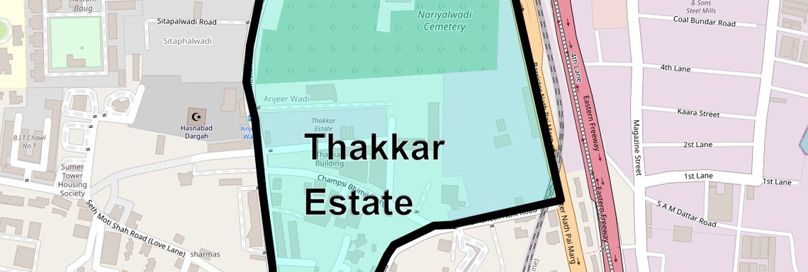 Location Map of Thakkar Estate, Mumbai