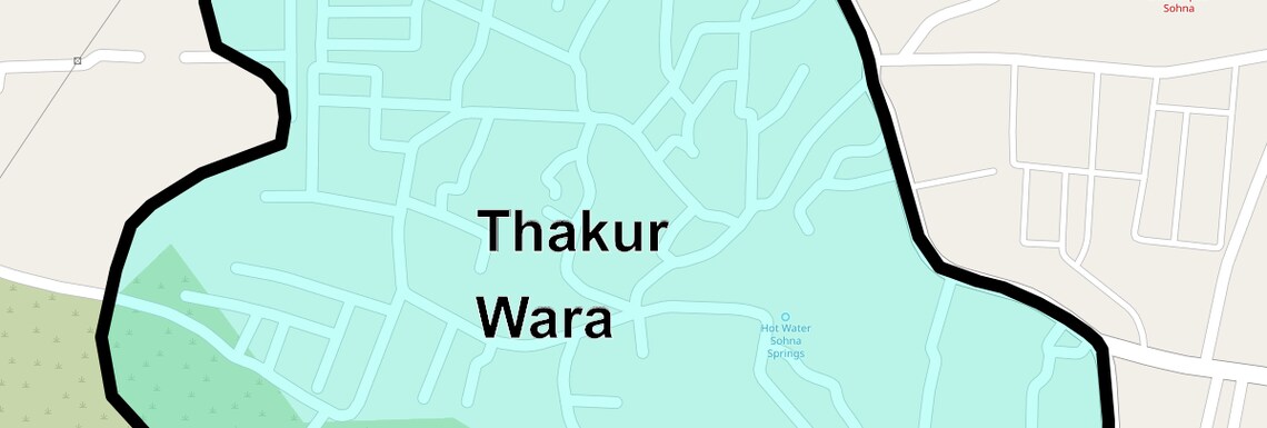 Location Map of Thakur Wara, Gurgaon