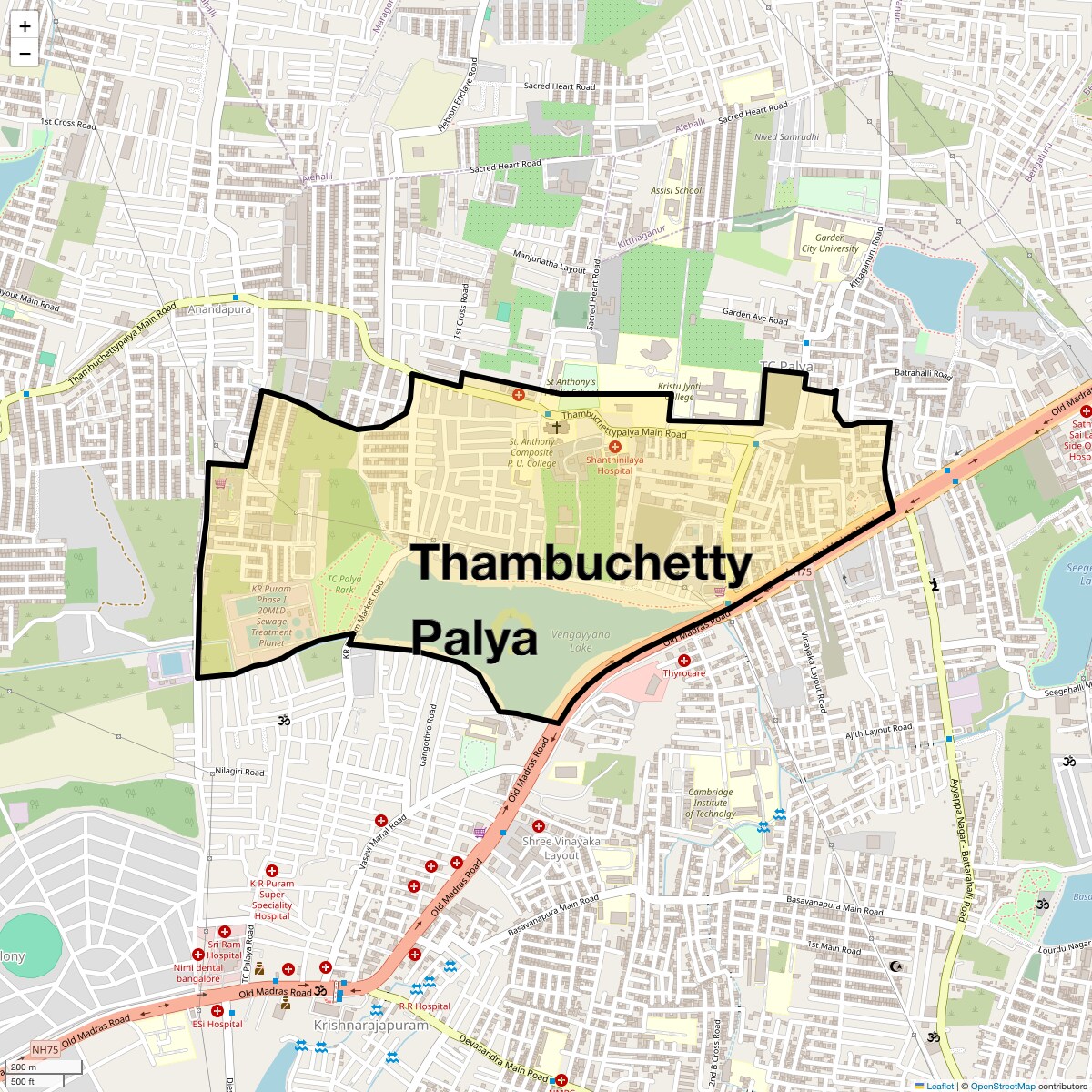 Thambuchetty Palya Map