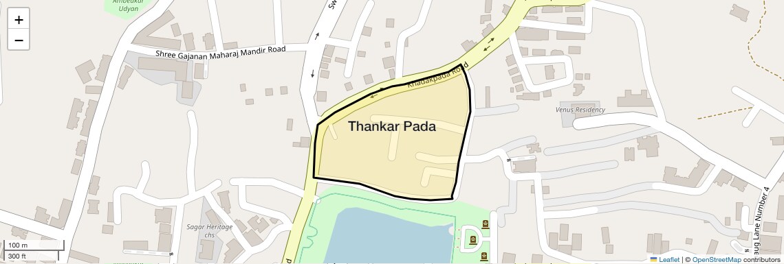 Location Map of Thankar Pada, Thane