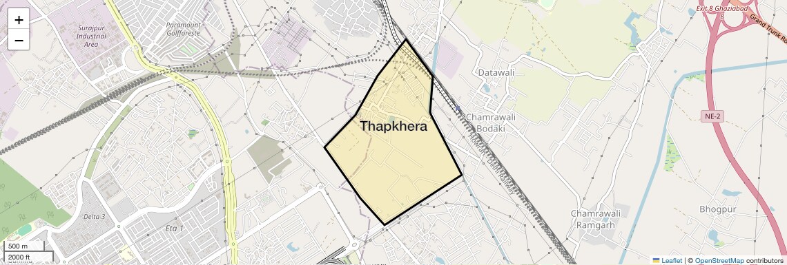 Location Map of Thapkhera, Greater Noida