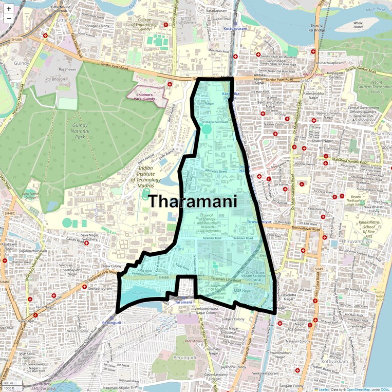 Location Map of Tharamani