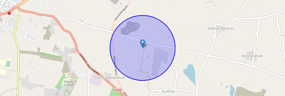 Location Map of Thellohalli Agrahara, Bangalore