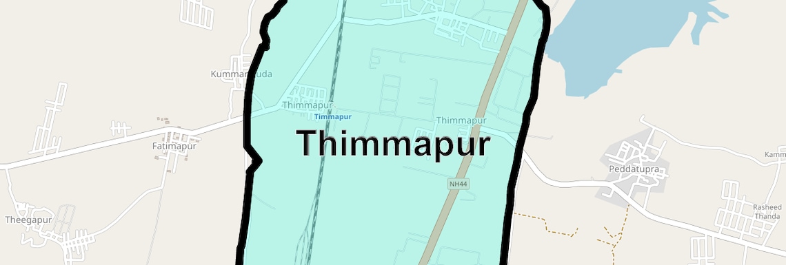 Location Map of Thimmapur, Hyderabad