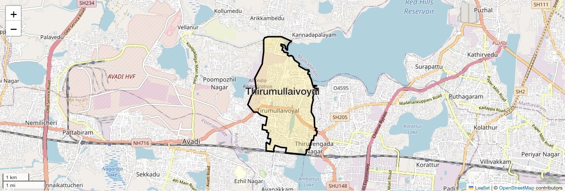 Thirumullaivoyal Map