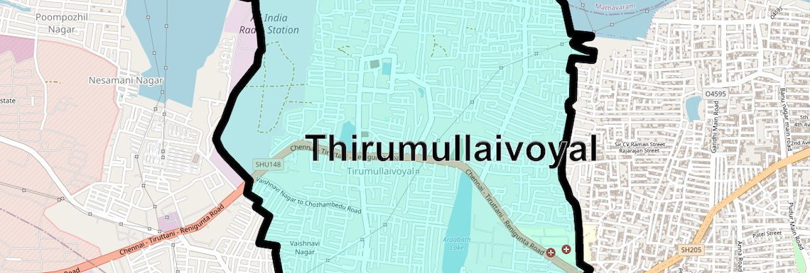 Location Map of Thirumullaivoyal, Chennai