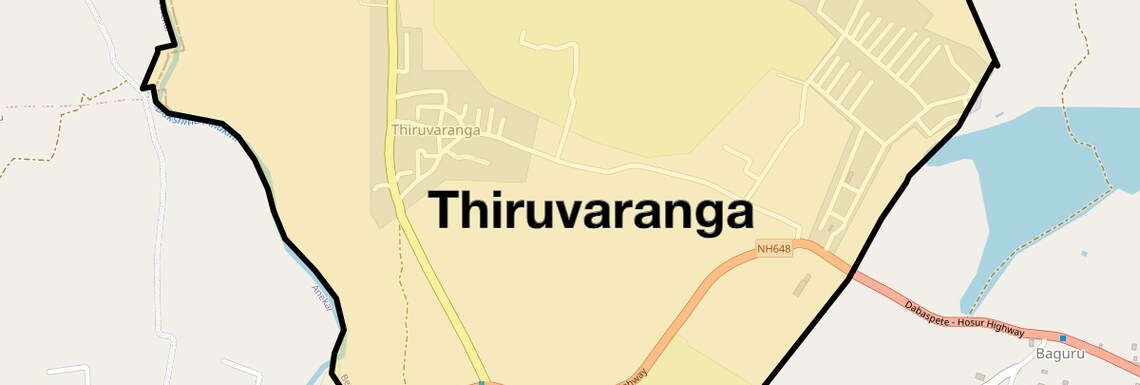 Location Map of Thiruvaranga, Bangalore