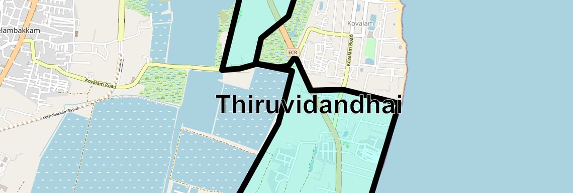 Location Map of Thiruvidandhai, Chennai