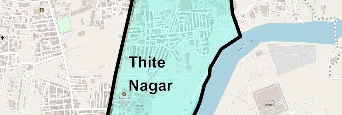 Location Map of Thite Nagar, Pune