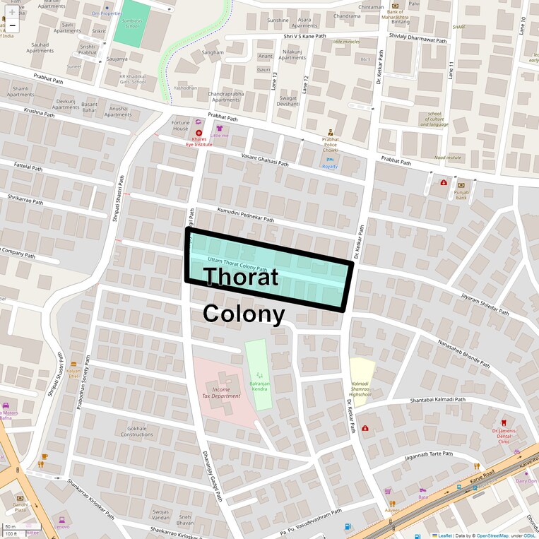 Location Map of Thorat Colony