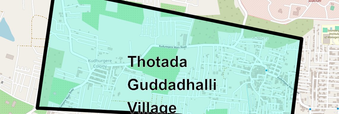 Location Map of Thotada Guddadhalli Village, Bangalore