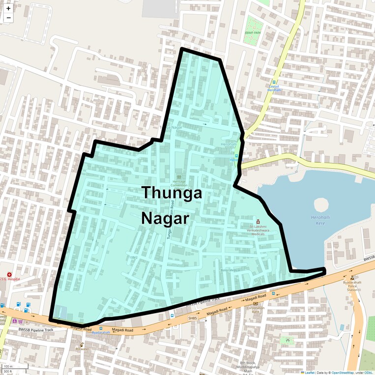 Location Map of Thunga Nagar