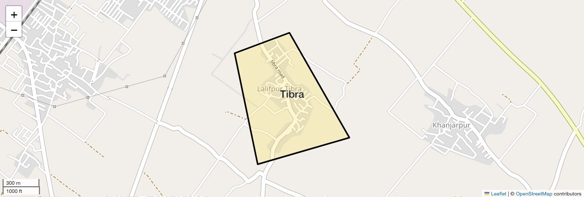 Location Map of Tibra, Ghaziabad