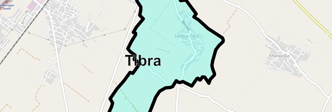 Location Map of Tibra, Ghaziabad