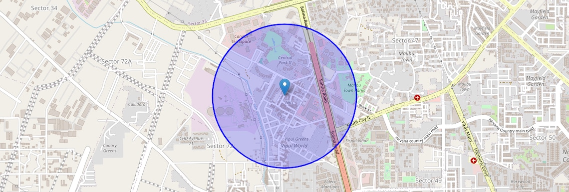 Location Map of Tikri, Gurgaon