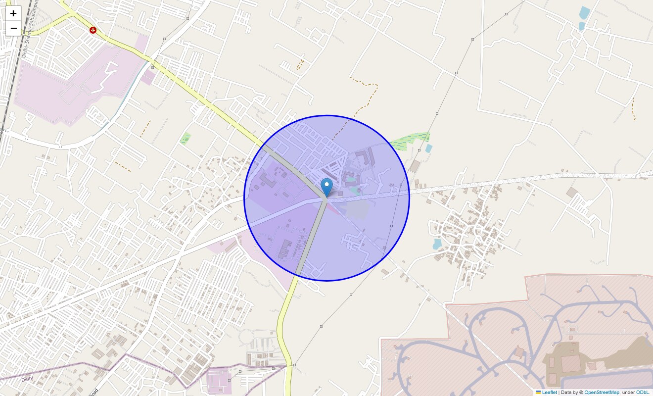 Location Map of Tila Mod, Ghaziabad