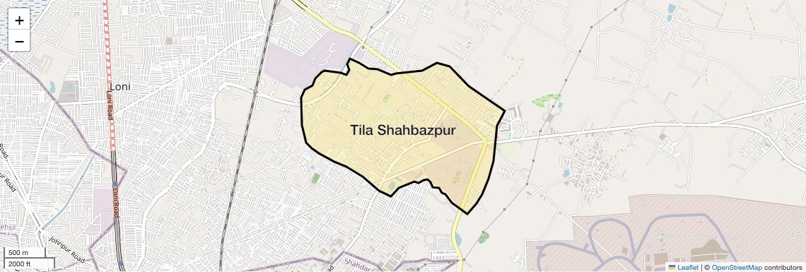 Location Map of Tila Shahbazpur, Ghaziabad
