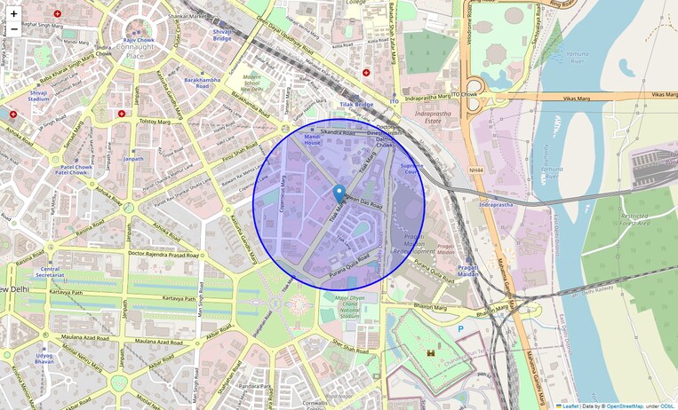 Location Map of Tilak Marg