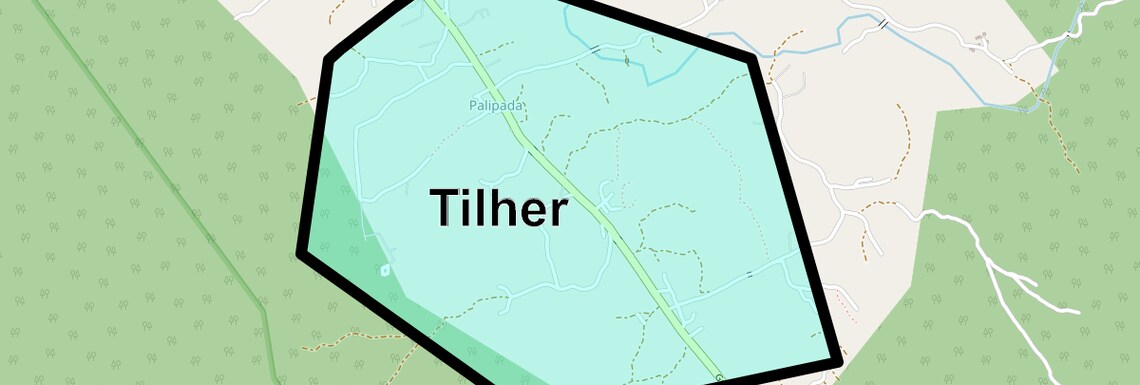 Location Map of Tilher, Mumbai