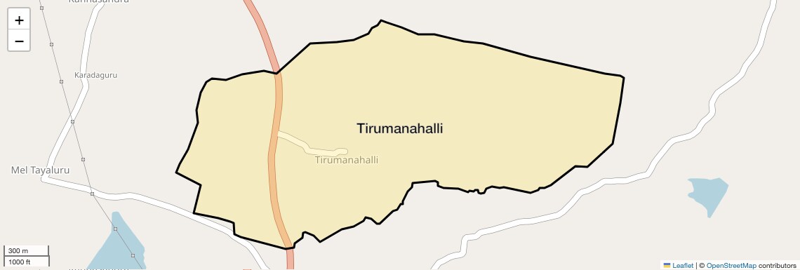 Location Map of Tirumanahalli, Bangalore