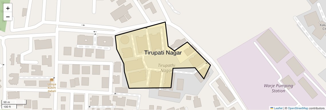 Location Map of Tirupati Nagar, Pune